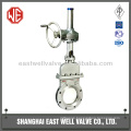 East Well SS knife gate valve, Wafer type, Non-rising, Worm gear knife gate valve, Professional Leading Manufacturer in Shanghai